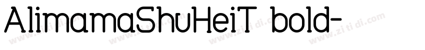 AlimamaShuHeiT bold字体转换